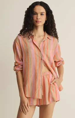 Z Supply The Perfect Striped Button Up TigerLily
