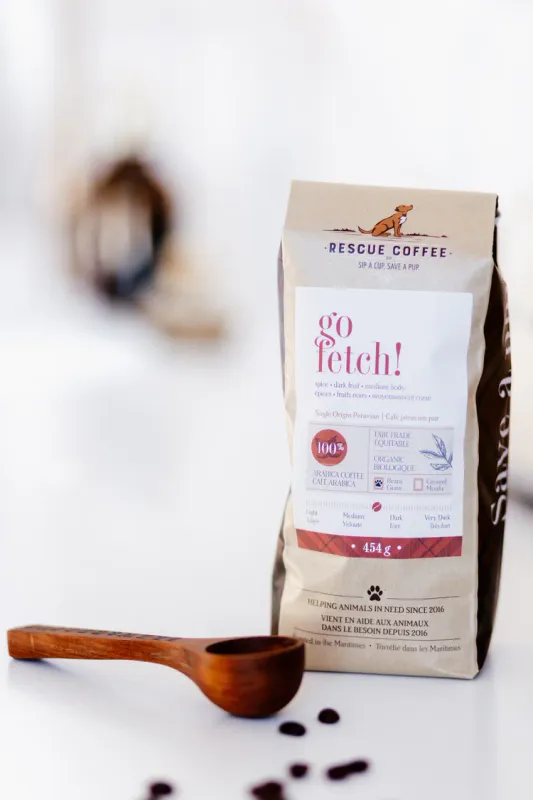 Rescue Coffee Go Fetch! Medium-Dark Roast 1lb Bag Whole Bean