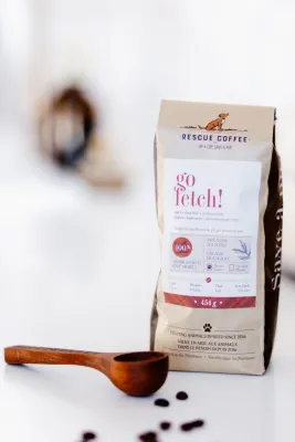 Rescue Coffee Go Fetch! Medium-Dark Roast 1lb Bag Whole Bean