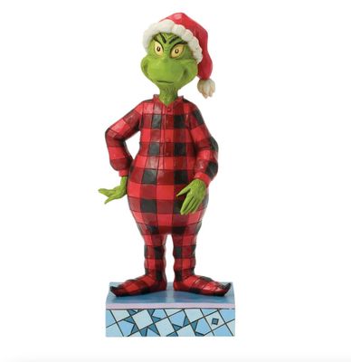 Jim Shore Grinch Wearing Pajamas