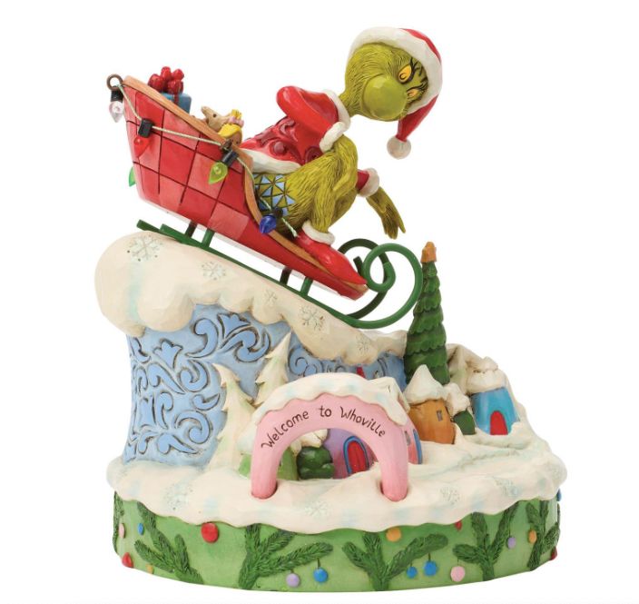 Jim Shore Large Grinch on Sled