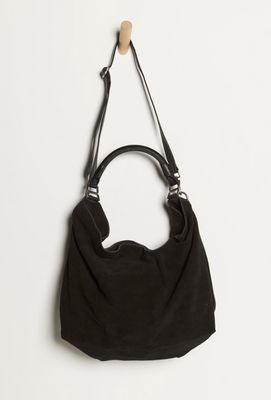 Free People Suzie Suede Slouch Tote Black