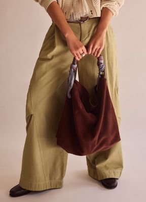 Free People Suzie Suede Slouch Tote Espresso