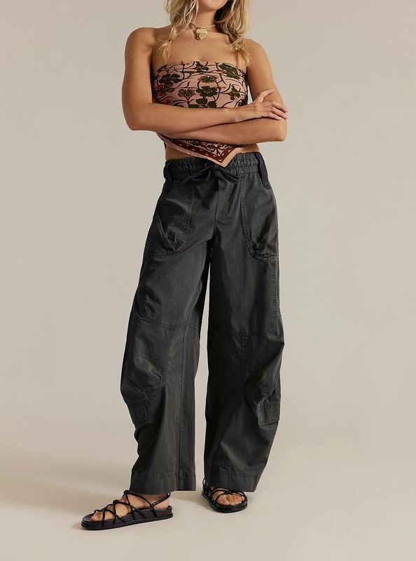 Free People Onset Parachute Pant Black Sand Free People Onset Parachute Pant Black Sand
