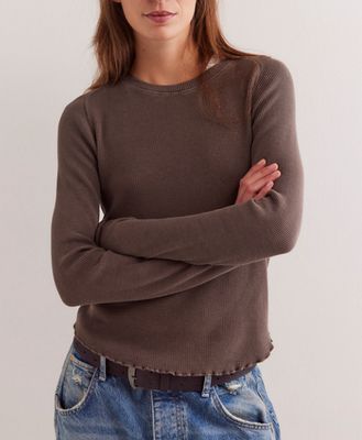 Free People Easy Does It Tee Double Espresso