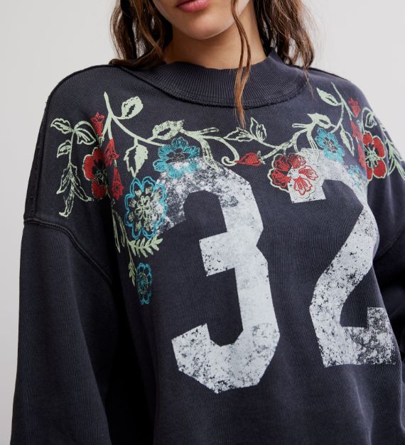 Free People Palm Spring Turtleneck Graphic