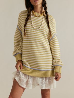Free People WTF Asher Pullover Sand Combo