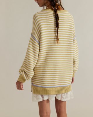 Free People WTF Asher Pullover Sand Combo
