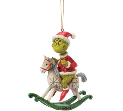 Jim Shore Grinch on Rocking Horse Ornament