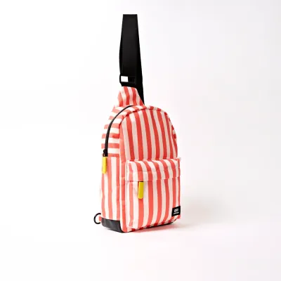 ORI London Willesden Sling Bag Coral Stripe