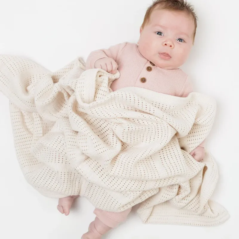Lulujo Celluar Blanket Oatmeal