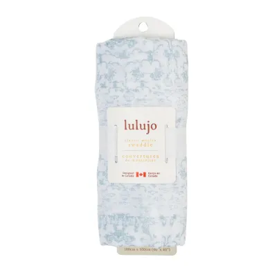 Lulujo Classic Muslin Swaddle Blanket Toile