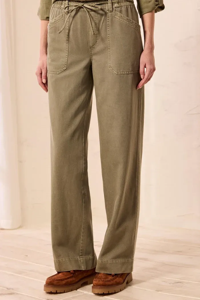 Tribal Olive Stone Audrey Pull On Wide Leg Pant Tribal Olive Stone Audrey Pull On Wide Leg Pant