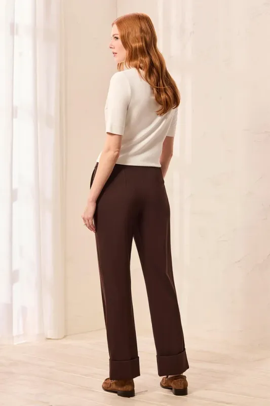 Tribal Espresso Flatten It Pull On Cuff Pant