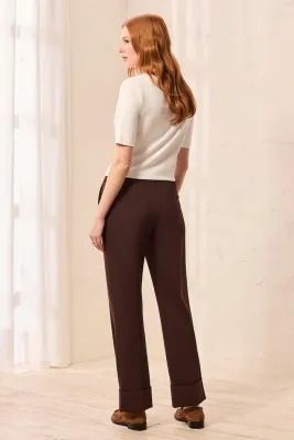 Tribal Espresso Flatten It Pull On Cuff Pant