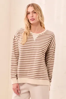 Tribal Fossil Combo Crew Neck Sweater