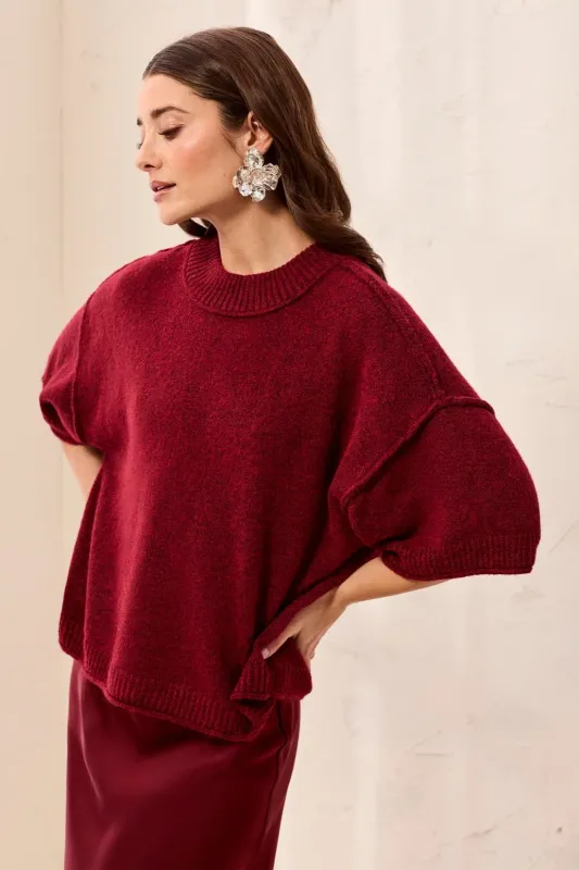 Tribal Lofty Elbow Crew Neck Sweater Tribal Lofty Elbow Crew Neck Sweater