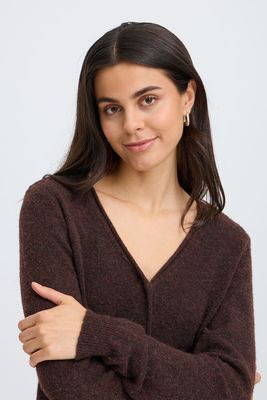 Fransa FRFia Cardigan Hot Fudge Melange