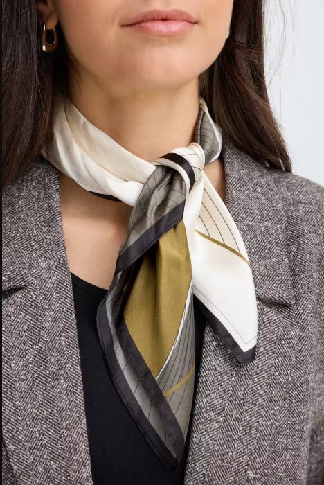 Fransa FRSilla Silk Scarf Fir Green Fransa FRSilla Silk Scarf Fir Green
