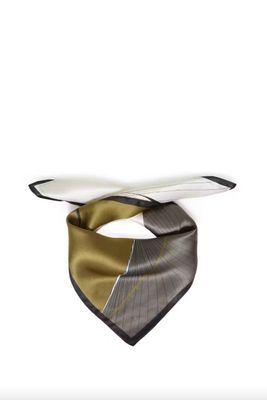 Fransa FRSilla Silk Scarf Fir Green