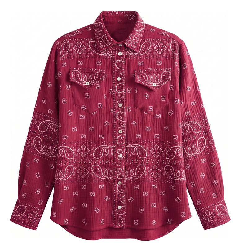 Shannon Passero Bandana Shirt Wine Shannon Passero Bandana Shirt Wine