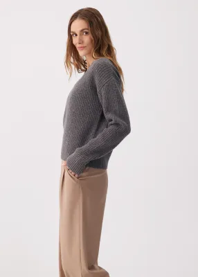 Lole Verdun V-Neck Sweater Charcoal Heather