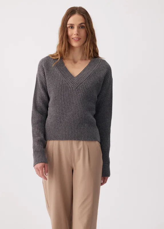 Lole Verdun V-Neck Sweater Charcoal Heather Lole Verdun V-Neck Sweater Charcoal Heather