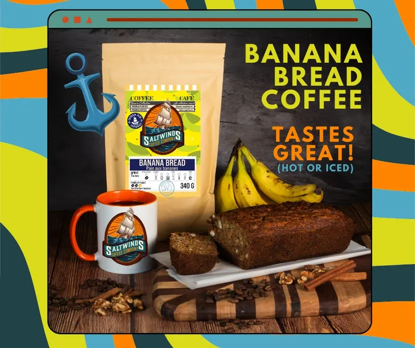 Saltwinds Banana Bread Medium Roast Coffee Medium Grind 100g