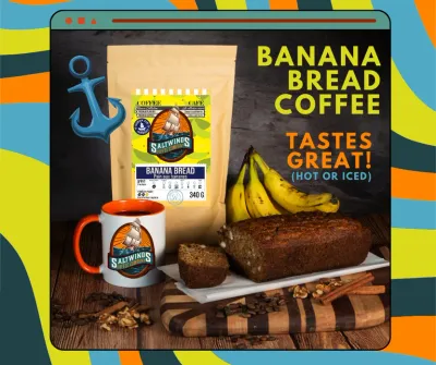 Saltwinds Banana Bread Medium Roast Coffee Medium Grind 100g