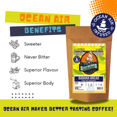 Saltwinds Banana Bread Medium Roast Coffee Medium Grind 100g