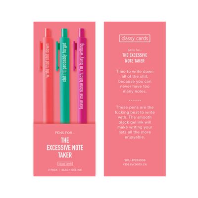 Classy Cards Pens Excessive Note Taker