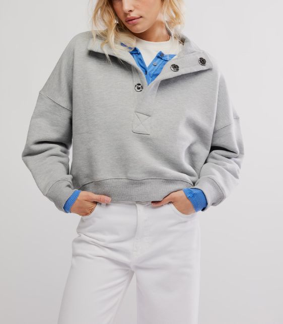 Free People Timeless Pullover Heather Grey Free People Timeless Pullover Heather Grey