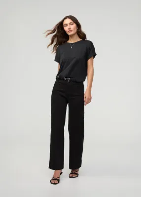 DUER FlexTwill High Rise Trouser Black DUER FlexTwill High Rise Trouser Black