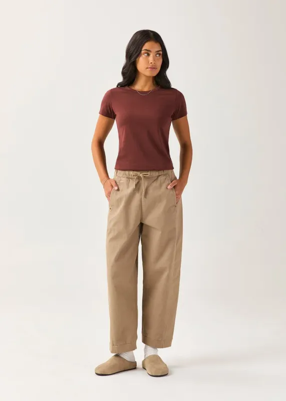 DUER PurePima Slim Crew Chestnut DUER PurePima Slim Crew Chestnut