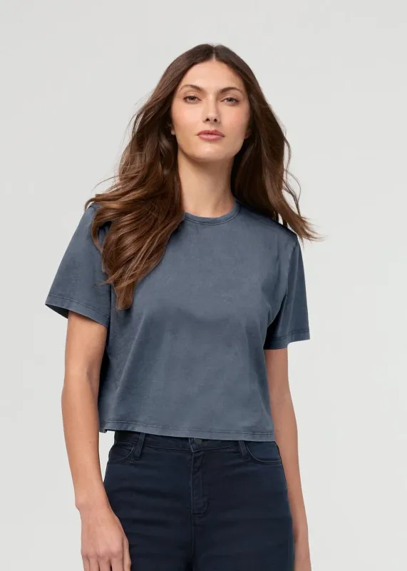 DUER PurePima Boxy Tee Washed Stone Blue DUER PurePima Boxy Tee Washed Stone Blue