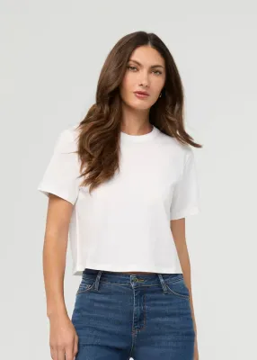 DUER PurePima Boxy Tee White DUER PurePima Boxy Tee White