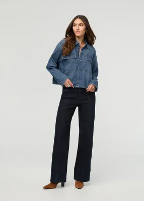 DUER Performance Denim Lite Boxy Shirt Mesa Wash
