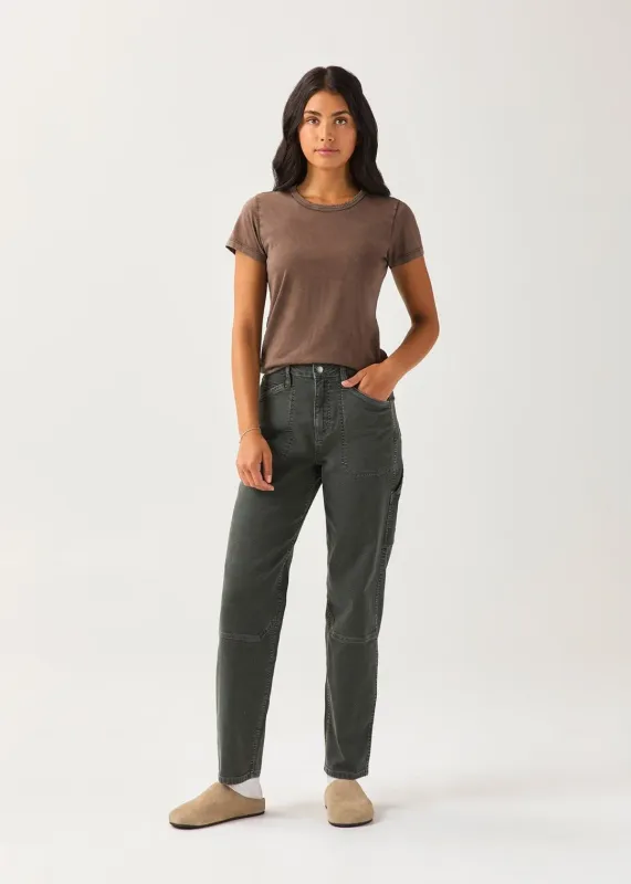 DUER PurePima Slim Crew Washed Espresso