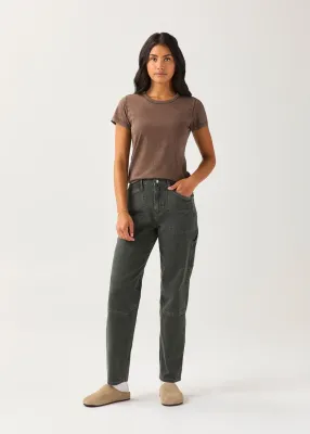 DUER PurePima Slim Crew Washed Espresso