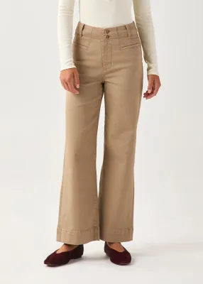 DUER FlexTwill High Rise Trouser Desert Tan