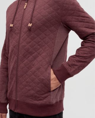 Ten Tree M Evans Full Zip Red Chestnut Heather