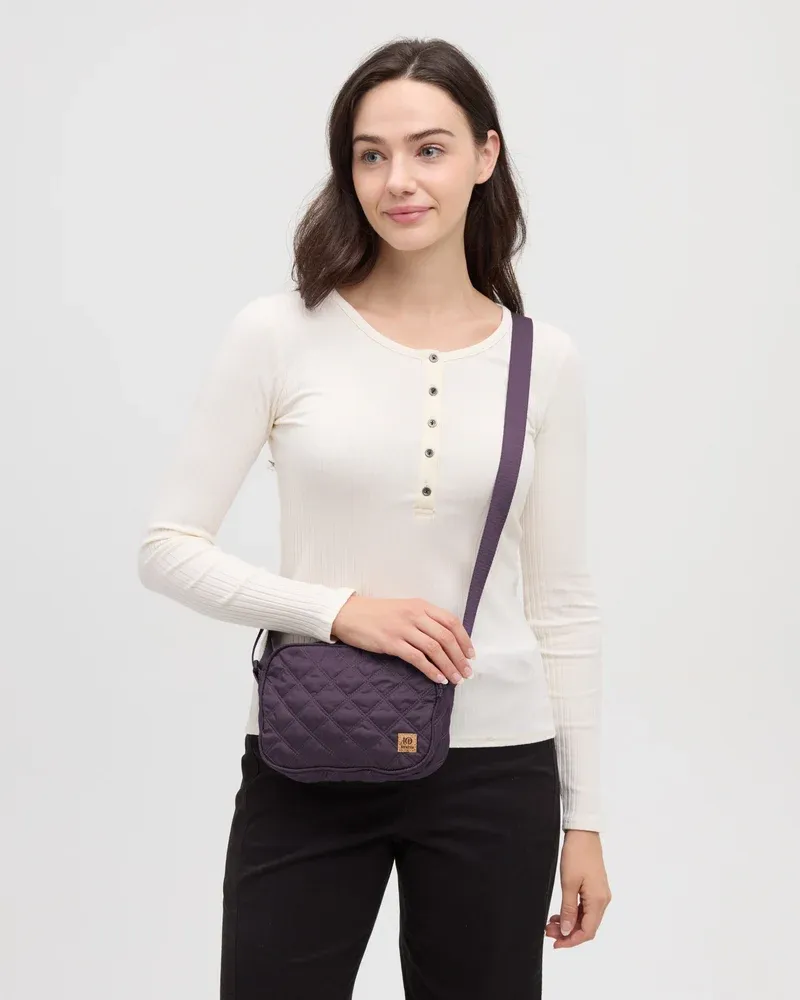 Ten Tree Mackenzie Quilted Bag Midnight Plum