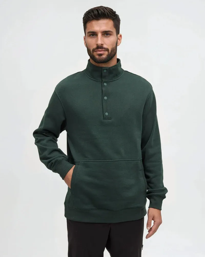 Ten Tree M Howson 1/4 Snap Dark Forest Green