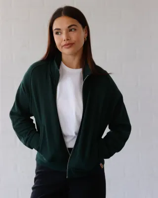 Ten Tree W Patterson Full Zip Dark Forest Green