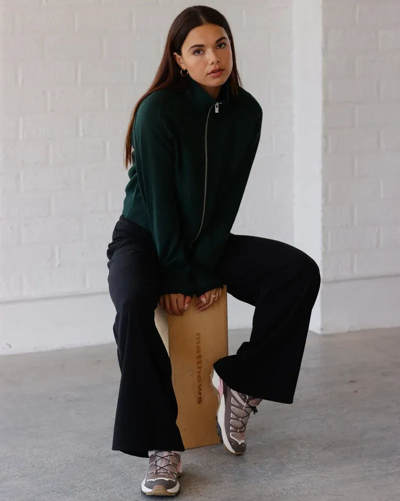 Ten Tree W Patterson Full Zip Dark Forest Green