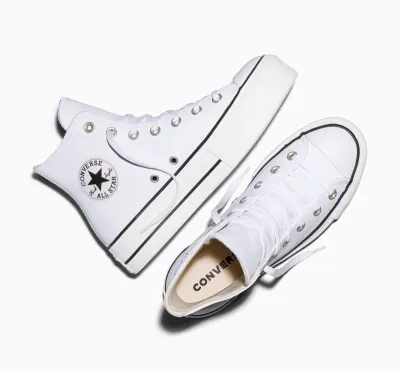 Chuck Taylor All Star Lift Hi Top  Leather White