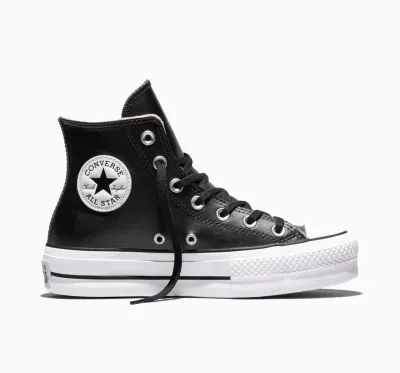 Chuck Taylor All Star Lift Hi Top Leather Black