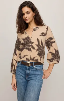 Z Supply Valor Sleeve Floral Cardigan Soft Ecru Z Supply Valor Sleeve Floral Cardigan Soft Ecru