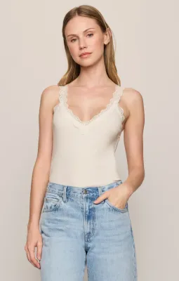Z Supply Eve Lace Tank Sandstone