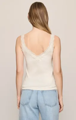 Z Supply Eve Lace Tank Sandstone